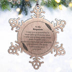 To My Stepmom Gifts, Never give up no matter what, Inspirational Stepmom Snowflake Ornament, Encouragement Birthday Christmas Unique Gifts For Stepmom