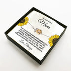 Mom Sunflower Bracelet – Sterling Silver with 18K Gold-Plated Petals – Meaningful Mother’s Day, Birthday, or Christmas Gift with Heartfelt Message Card