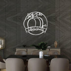 Fall Harvest Pumpkin Custom Monogram Family Name Indoor Outdoor Steel Wall Sign