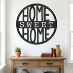 Home Sweet Home Metal Wall Art | Farmhouse Wall Decor | Rustic Home Sign | Modern Metal Wall Hanging | Made in USA