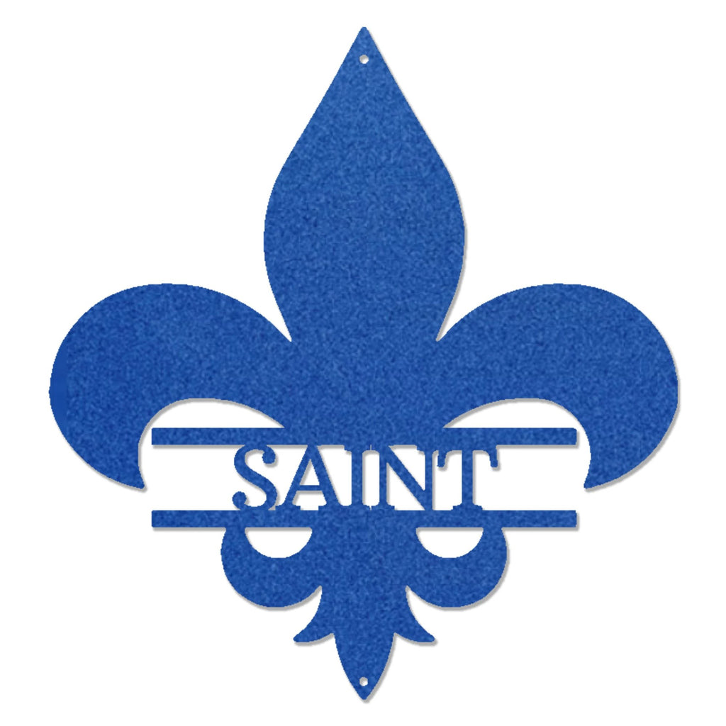 Personalized Fleur De Lis Metal Wall Art – Custom Name Sign – Louisiana Decor – Saints Inspired Wall Decor – Family Name Steel Sign