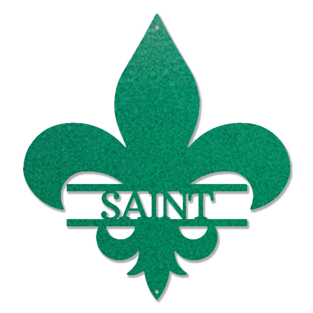 Personalized Fleur De Lis Metal Wall Art – Custom Name Sign – Louisiana Decor – Saints Inspired Wall Decor – Family Name Steel Sign