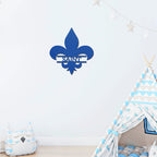 Personalized Fleur De Lis Metal Wall Art – Custom Name Sign – Louisiana Decor – Saints Inspired Wall Decor – Family Name Steel Sign