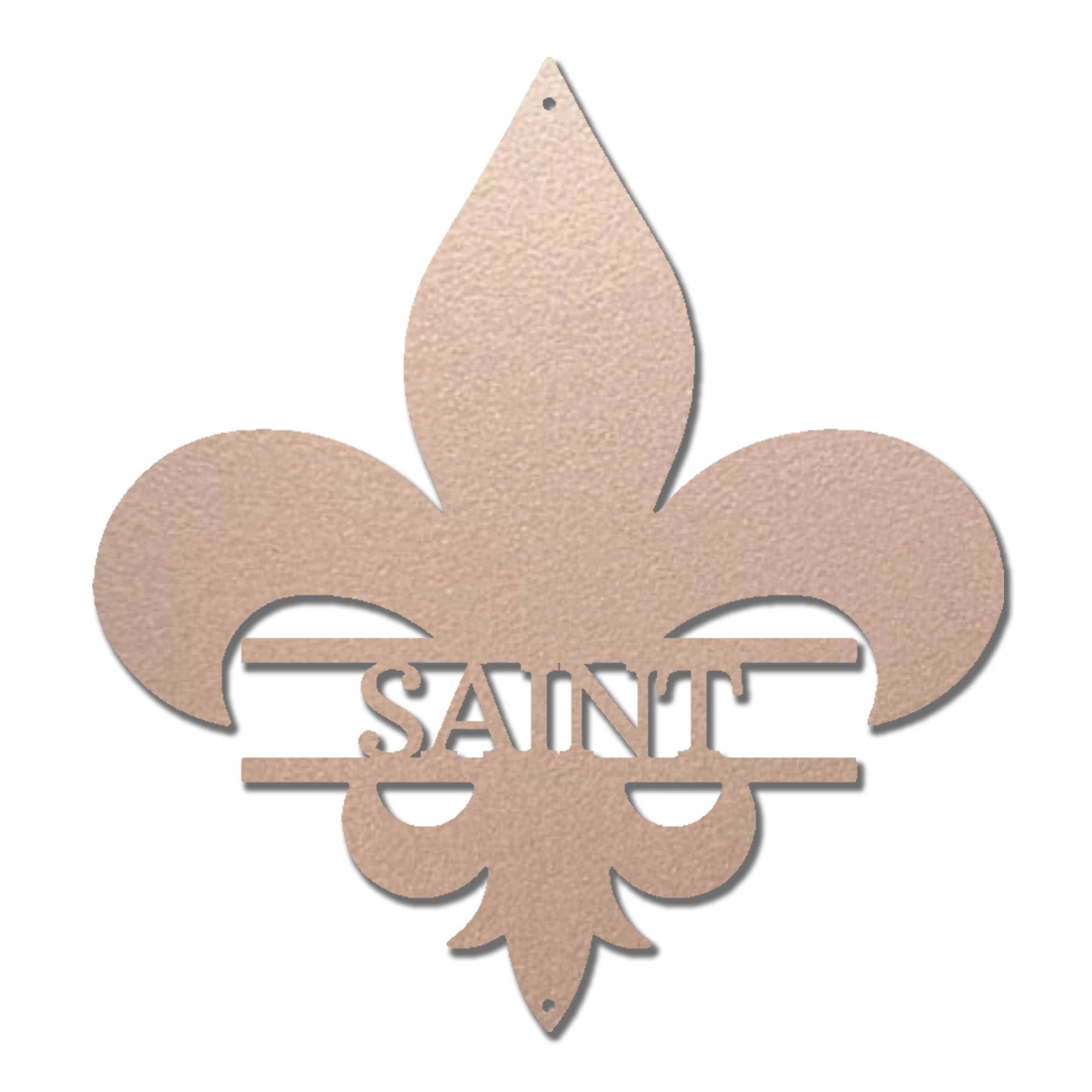 Personalized Fleur De Lis Metal Wall Art – Custom Name Sign – Louisiana Decor – Saints Inspired Wall Decor – Family Name Steel Sign