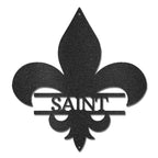 Personalized Fleur De Lis Metal Wall Art – Custom Name Sign – Louisiana Decor – Saints Inspired Wall Decor – Family Name Steel Sign