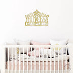 Personalized Princess Name Metal Sign Girls Room Decor Custom Name Wall Art Princess Nursery Decor Baby Girl Room Sign