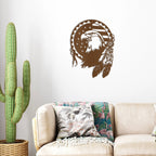 Bald Eagle Patriotic Native American Metal Art Wall Sign