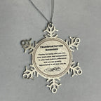 Transportation Manager Snowflake Ornament - Thanks for being who you are - Birthday Christmas Jewelry Gifts Coworkers Colleague Boss