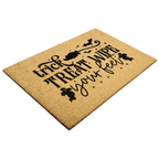 Trick, Treat, Wipe Your Feet Coir Doormat – Funny Halloween Welcome Mat | Spooky Ghost and Bat Porch Decor | Rustic Fall Entryway Rug
