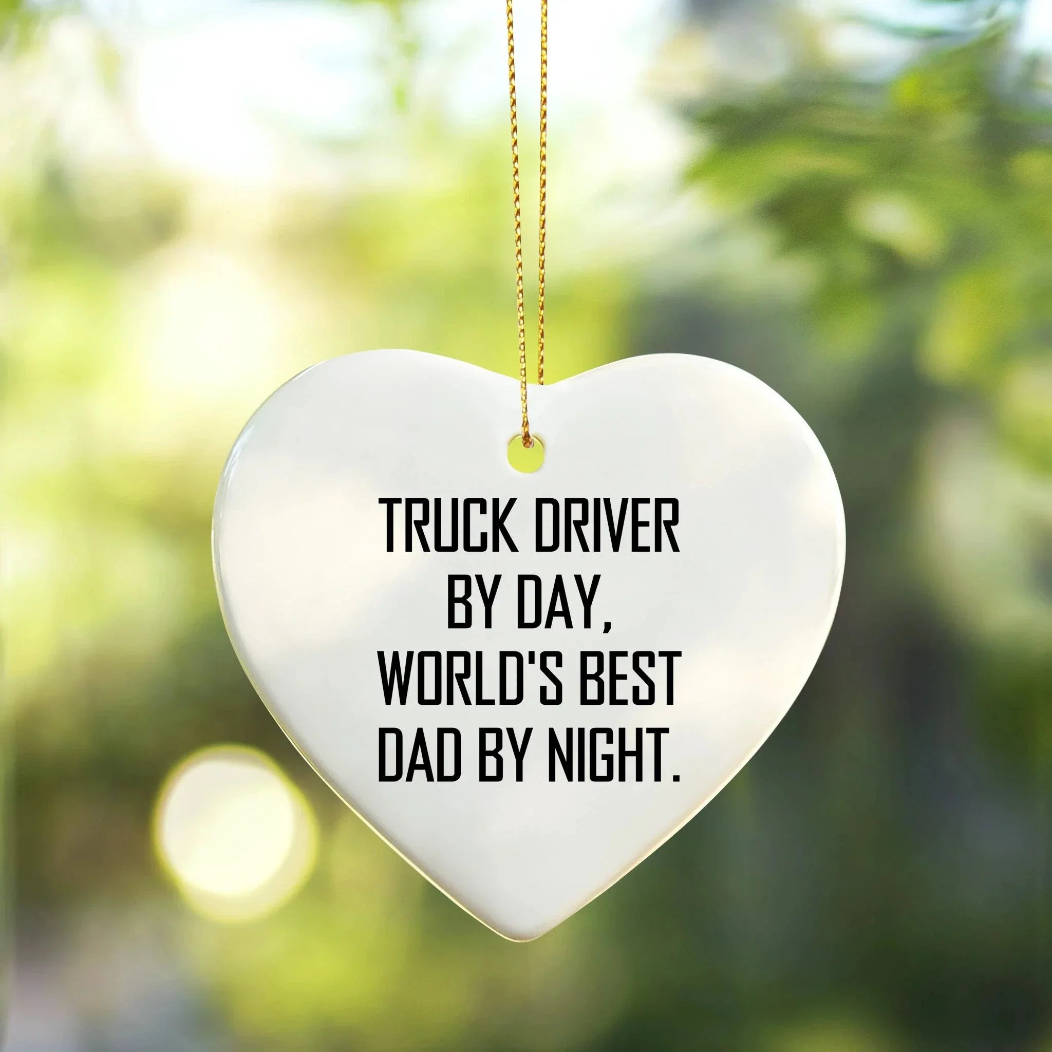 Truck Driver Gifts: Funny Heart Ornament, Gifts from Men to Truck Driver, Unique Christmas Unique Gifts for Him