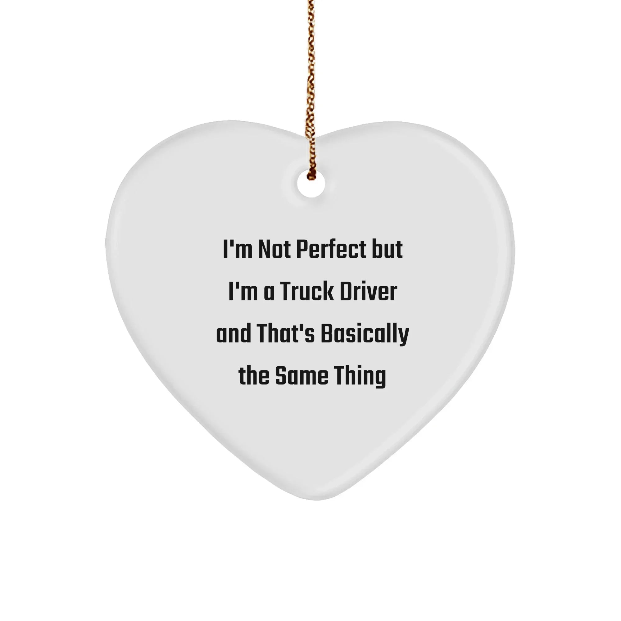 Truck Driver Heart Ornaments, Funny Gifts for Truckers, Christmas Unique Gifts from Friends, Gifts for Truckers