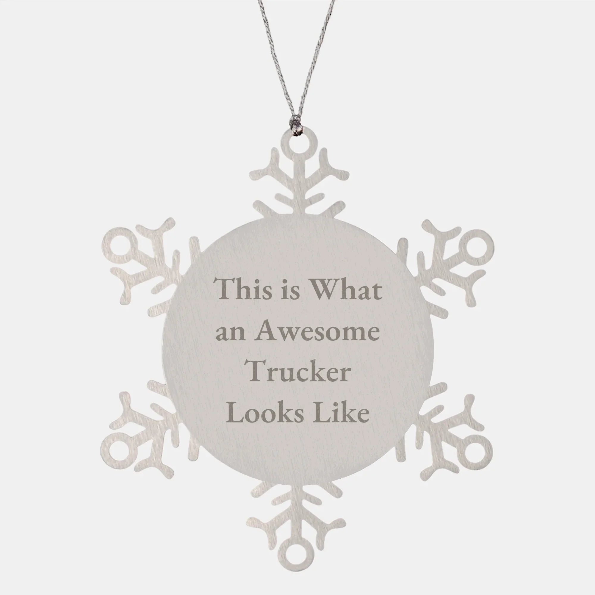 Trucker Snowflake Ornament Gifts from Friends, Gifts for Awesome Truckers, This Is What An Awesome Trucker Looks Like