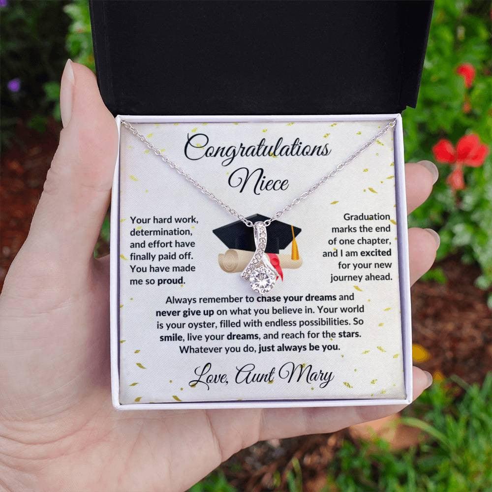 Niece Class of 2024 Graduation Gift from Aunt Alluring Beauty Pendant Necklace - Mallard Moon Gift Shop