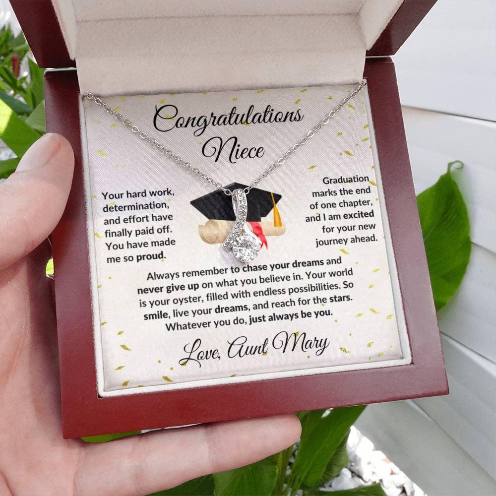 Niece Class of 2024 Graduation Gift from Aunt Alluring Beauty Pendant Necklace - Mallard Moon Gift Shop