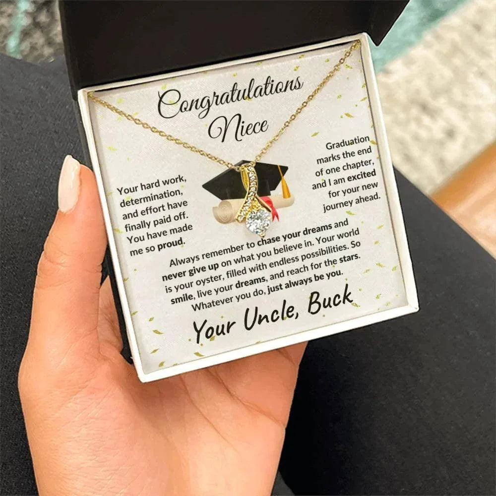 Niece Graduation Gift from Uncle Pendant Necklace