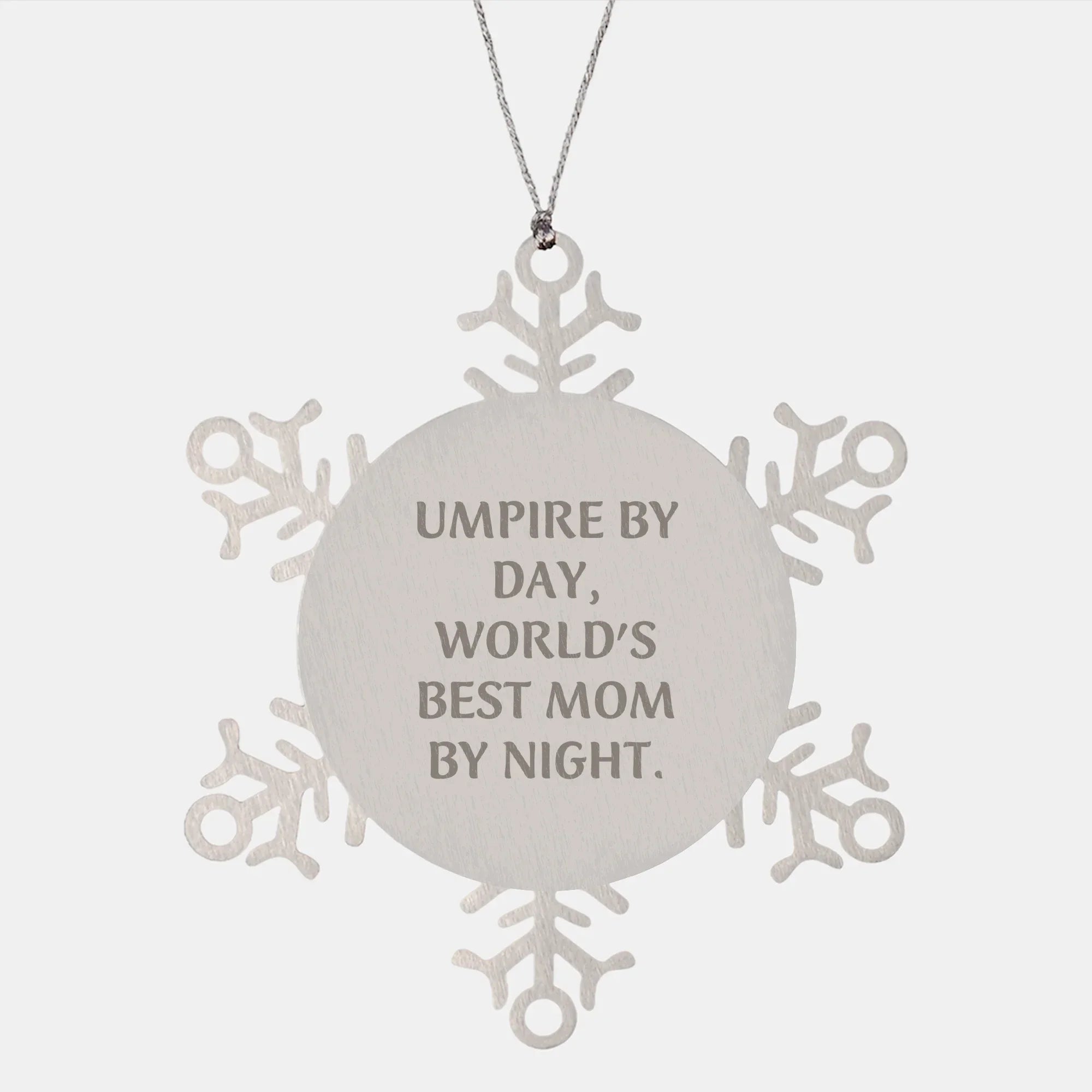 Umpire Gifts by Day, Snowflake Ornaments by Night, Funny Christmas Decorations for Umpire Friends, Gifts from Family, Gifts for Umpire