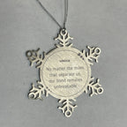 Uncle Long Distance Relationship Gifts, No matter the miles that separate us, Cute Love Snowflake Ornament For Uncle, Birthday Christmas Unique Gifts For Uncle