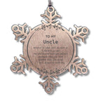 Uncle Snowflake Ornament Gifts, To My Uncle You are braver than you believe, stronger than you seem, Inspirational Gifts For Uncle Ornament, Birthday, Christmas Gifts For Uncle Men Women