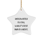 Underwriter Gifts by Day, Star Ornament by Night, Funny Quote Christmas Decorations for Underwriter