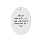 Underwriter Mom Gifts, I Am An Underwriter Mom, Oval Ornament for Underwriter, Christmas Unique Gifts from Friends and Family