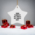 Urban Planner Gifts from Friends, Urban Planner By Day, World's Best Mom By Night, Star Ornament, Christmas Unique Gifts