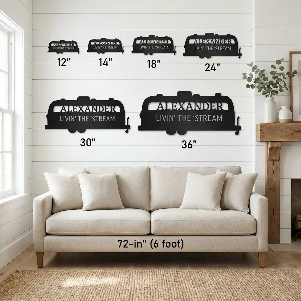 Personalized Airstream Camper Metal Sign – Custom RV Name Sign – Camper Decor – Outdoor RV Sign Gift