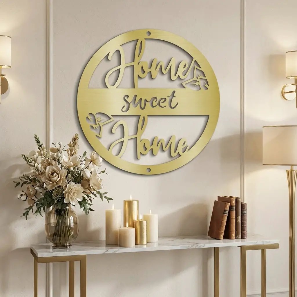 Home Sweet Home Metal Wall Art – Farmhouse & Rustic Decor