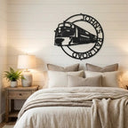 Railroad Train Metal Wall Art – Locomotive Wall Decor – Railroad Enthusiast Gift – Train Lover Wall Sign