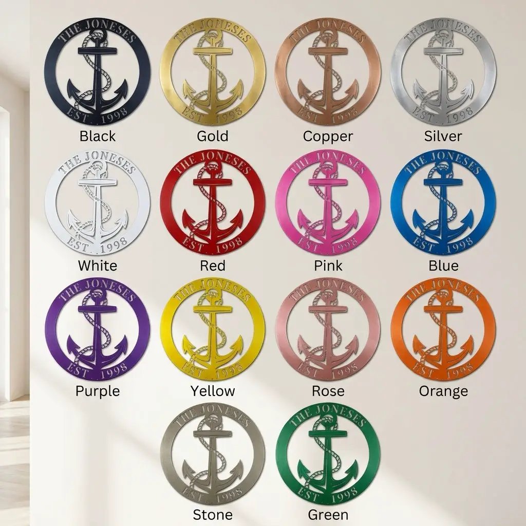 Personalized Anchor Metal Art – Where Your Story Drops Anchor