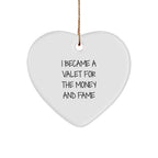 Valet's Heartfelt Gift, Funny Quote, Christmas Ornament for Friends, Coworkers, or Family - Gifts from Men, Women, or Friends