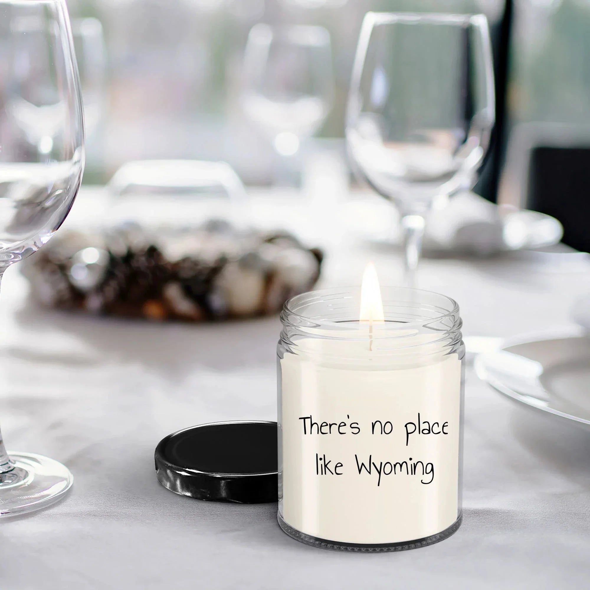 Wyoming's Best Kept Secret: 9oz Vanilla Soy Candle, There's No Place Like Wyoming