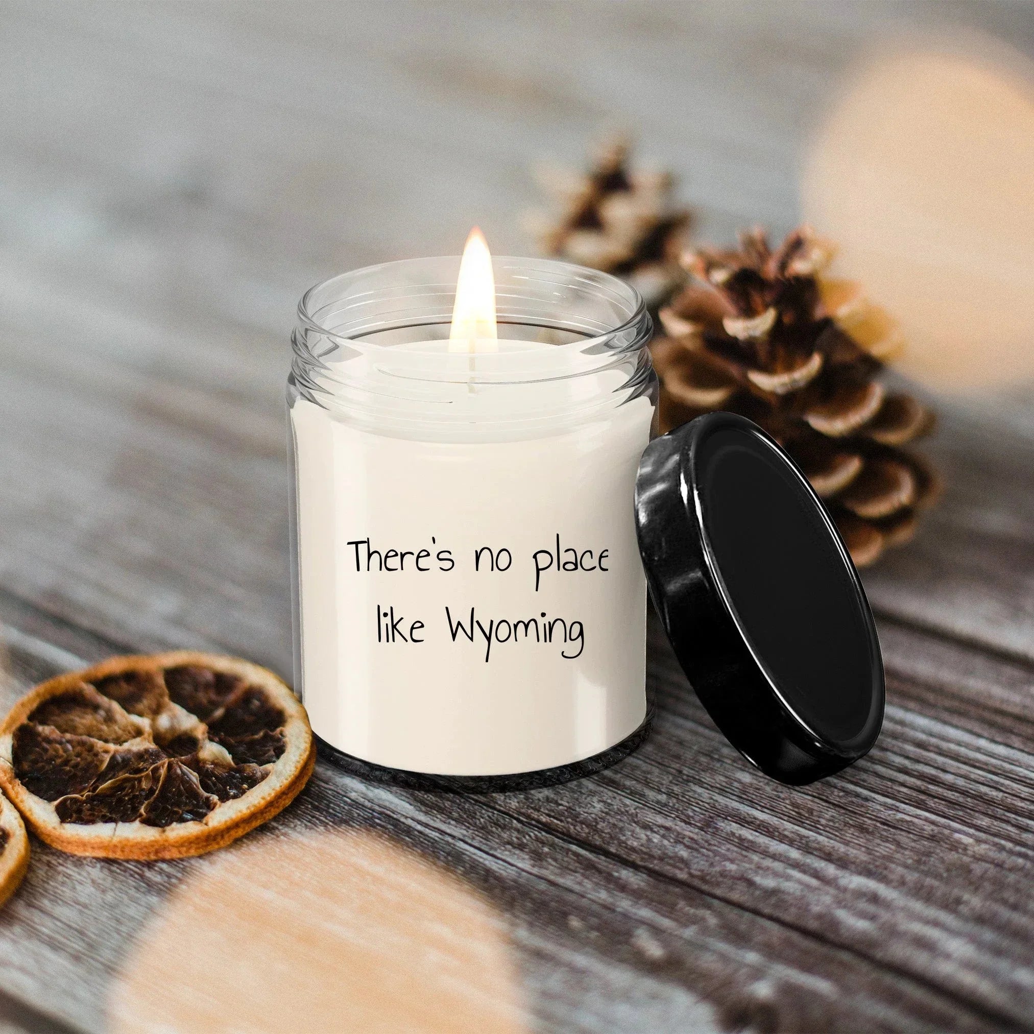 Wyoming's Best Kept Secret: 9oz Vanilla Soy Candle, There's No Place Like Wyoming