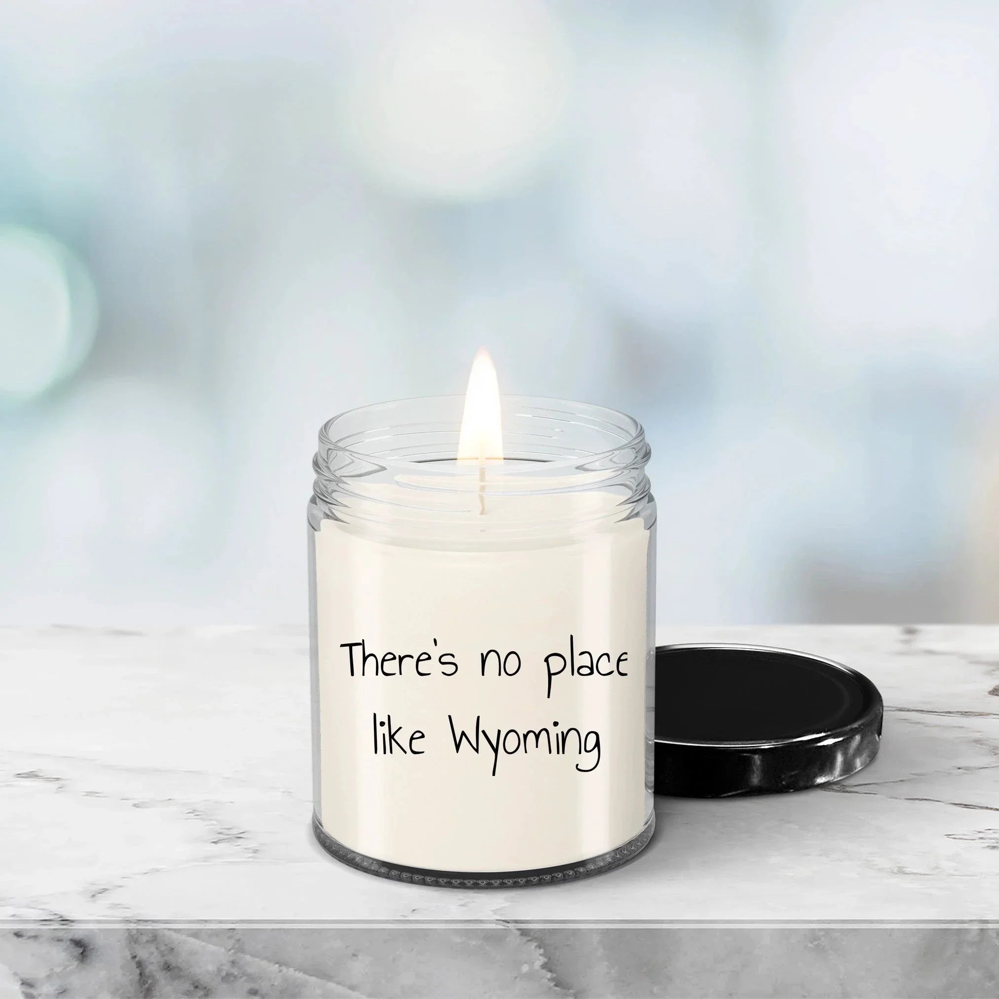Wyoming's Best Kept Secret: 9oz Vanilla Soy Candle, There's No Place Like Wyoming
