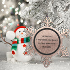 Vermont is my home Gifts, Lovely Vermont Birthday Christmas Snowflake Ornament For People from Vermont, Men, Women, Friends