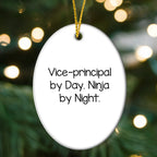 Vice-Principal By Day Ninja By Night Oval Ornament Gifts from Friends to Family