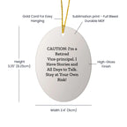 Vice-Principal Gifts from Friends, Funny Oval Ornament with Quote, Perfect for Christmas Unique Gifts