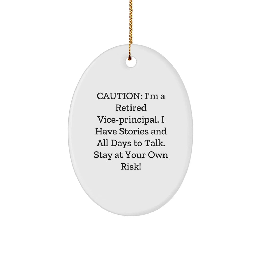 Vice-Principal Gifts from Friends, Funny Oval Ornament with Quote, Perfect for Christmas Unique Gifts