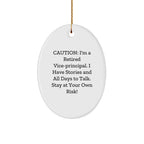 Vice-Principal Gifts from Friends, Funny Oval Ornament with Quote, Perfect for Christmas Unique Gifts