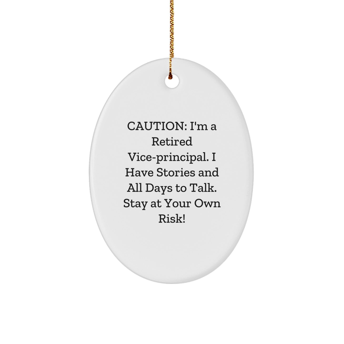 Vice-Principal Gifts from Friends, Funny Oval Ornament with Quote, Perfect for Christmas Unique Gifts