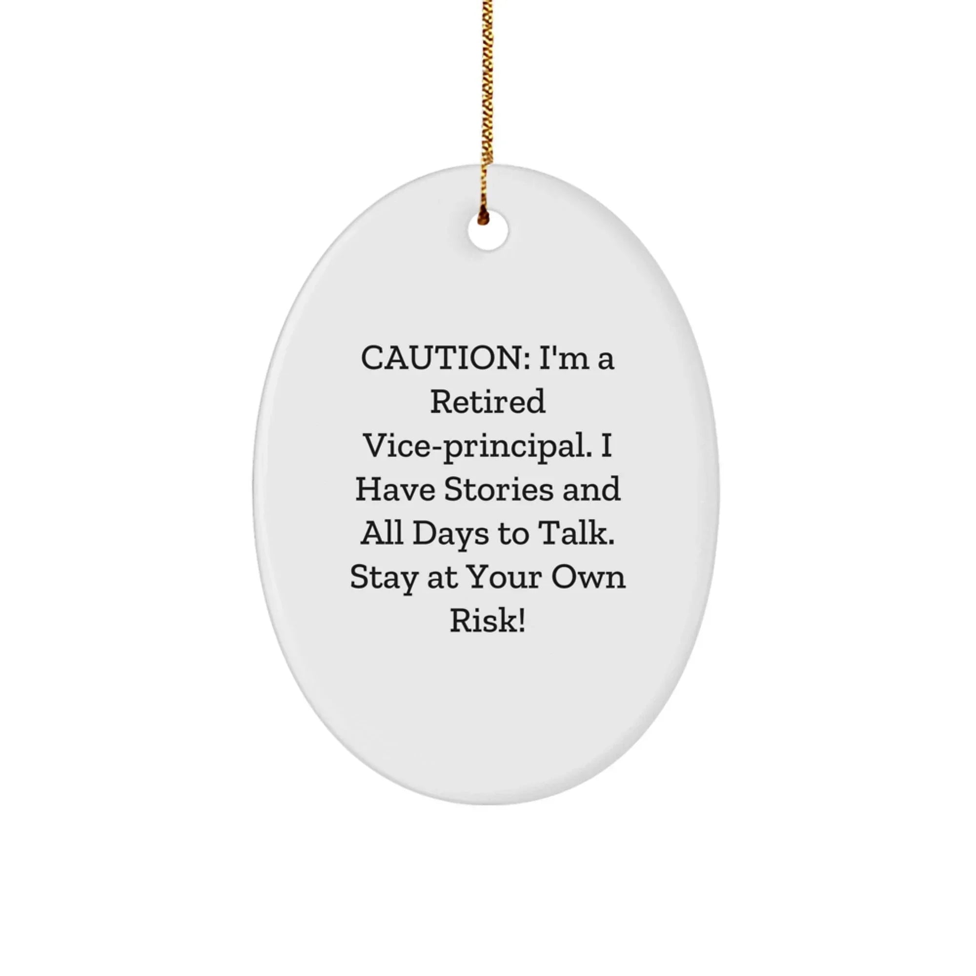 Vice-Principal Gifts from Friends, Funny Oval Ornament with Quote, Perfect for Christmas Unique Gifts