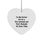 Vice-Principal Gifts from Friends, Vice-Principal Heart Ornaments, Funny Quote, Christmas Unique Gifts