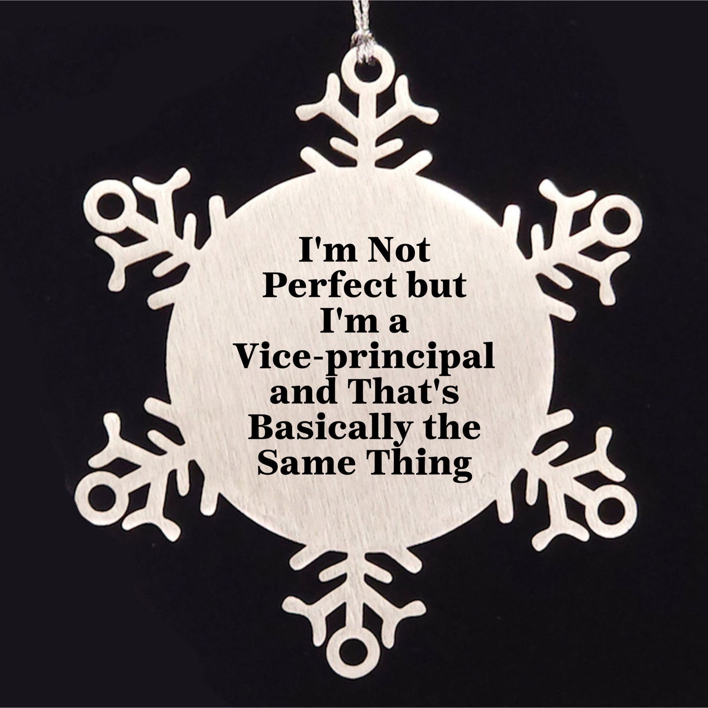 Vice-Principal Snowflake Ornament Gift Idea Funny Quote, Gifts from Friends to Vice-Principal, I'm Not Ideal Gifts for Men, Unique Christmas Unique Gifts