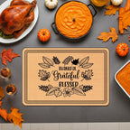Engraved Wooden Cutting Board, Thankful Grateful Blessed Kitchen Decor, Personalized Gift for Thanksgiving, Wedding, Housewarming