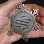 Waiter Snowflake Ornament - Thanks for being who you are - Birthday Christmas Jewelry Gifts Coworkers Colleague Boss