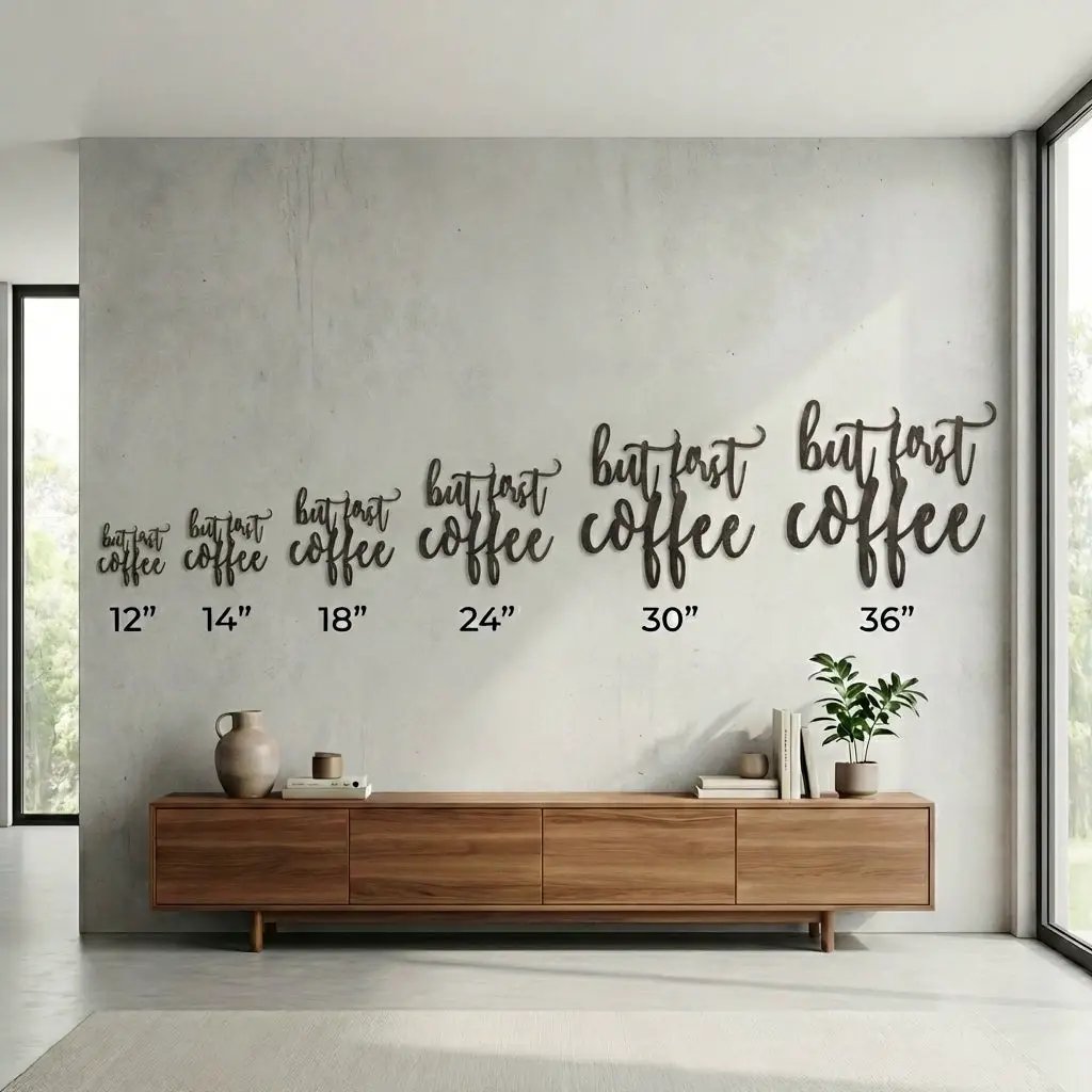 But First Coffee Metal Wall Art – Farmhouse Kitchen Coffee Sign Decor – Rustic Coffee Bar Wall Decor – Laser Cut Metal Sign – Coffee Lover Gift