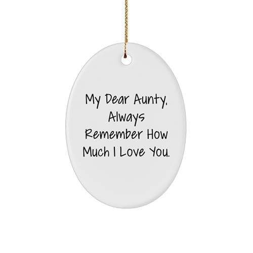 Warm Wishes to My Dear Aunty, Oval Ornament Gifts from Family, Unique Christmas Memorable Presents for Aunty, My Dear Aunty Always Remember, Heartfelt Gift Ideas