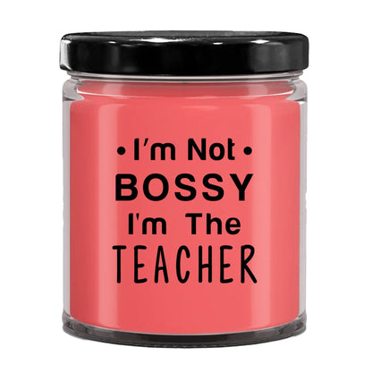 Gift for Teacher - I'm Not Bossy - Scented Soy Candle - Mallard Moon Gift Shop