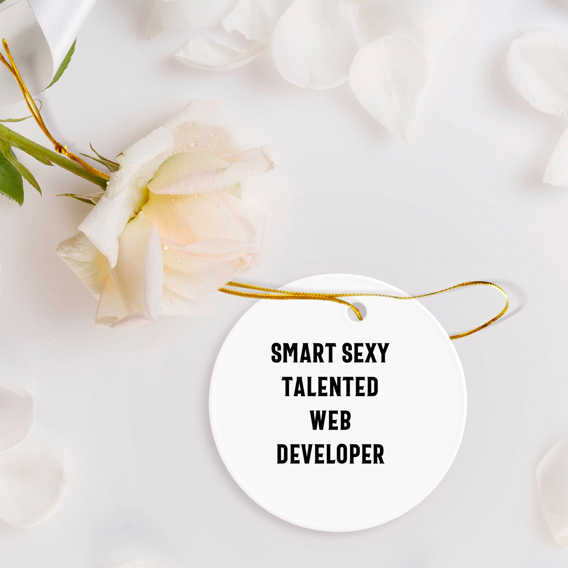 Web Developer Circle Christmas Ornament - Smart Sexy Talented Web Developer Gifts