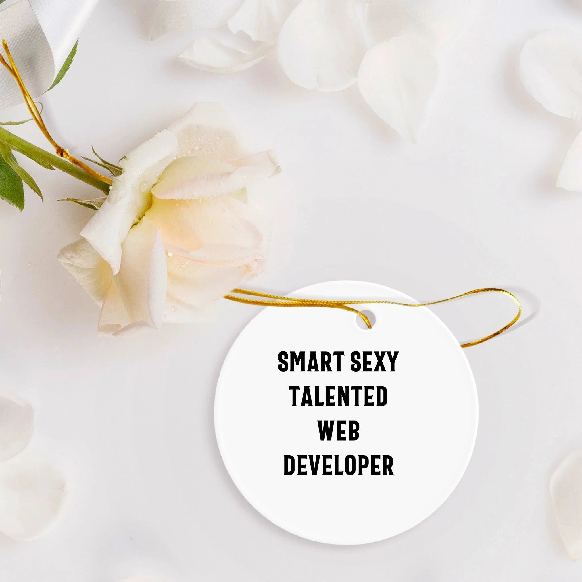 Web Developer Circle Christmas Ornament - Smart Sexy Talented Web Developer Gifts