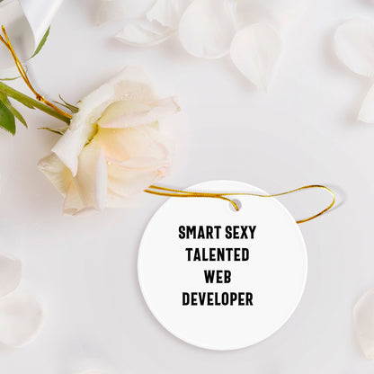 Web Developer Circle Christmas Ornament - Smart Sexy Talented Web Developer Gifts
